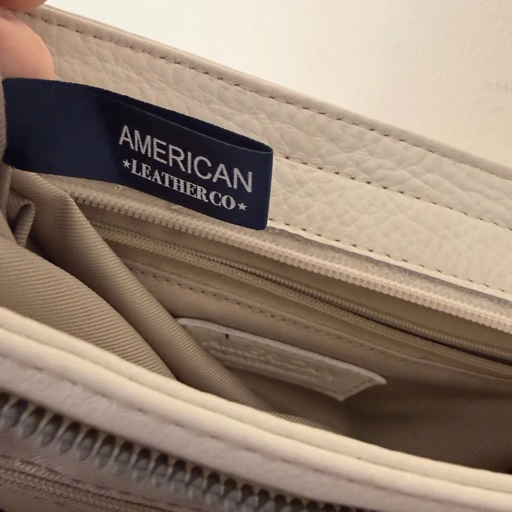 American Leather Co. Marino Crossbody Bag Cream - Picture 9 of 10